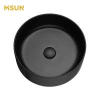 Round black new material quartz wash hand basin no porous kitchen vegetable washing sink