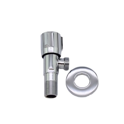 Lengthened brass triangle valve with chrome plated lengthened angle valve shut-off valve